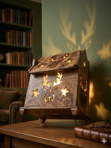 Wooden house Wooden house lamp Hut lamp Home decor <b>light</b> item decor item - Product Image 3