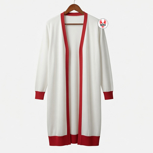 Heroines of Jericho Embroidered Women Acrylic Long Cardigan | HOJ Masonic Embroidery <b>Ladies</b> Custom Made Wool Knitted Sweaters - Product Image 1