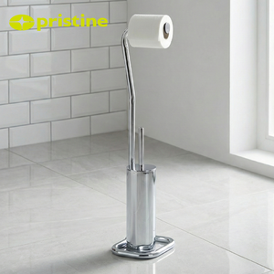 Support de papier et de brosse rond en métal pour salle de bain, écologique et moderne, MIT, en promotion à Taïwan - Product Image 1