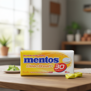 เวียดนามสำหรับ Mentos Sugar Free Lemon Mint Chewy Candy 35 กรัม ขายส่งแบบกล่อง - Product Image 3