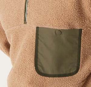 Veste à capuche unisexe en polaire personnalisée pour l'hiver, en laine épaisse et chaude, style streetwear, avec capuche en fausse fourrure Sherpa pour homme - Product Image 5