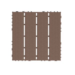 44-Pack marrone 12 "x 12" quadrati di plastica ad incastro piastrelle ponte impermeabile Patio esterno Decking per tutte le stagioni per uso a bordo piscina - Product Image 2