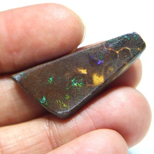 Ópalo de Boulder Australiano Cabujón Sólido, Ópalo Natural de Boulder Australiano Pulido Suelto para Joyería - Product Image 2