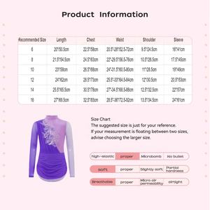 Vestido de Danza Latina para Niñas de 6 a 16 Años, Traje de Patinaje Artístico, Vestido de Actuación de Danza Lírica - Product Image 6