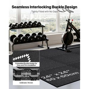 Set di 12 Tappetini Puzzle in Schiuma EVA ad Alta Densità 24 X 24 X 0,56 Pollici, Pavimentazione Protettiva Interconnessa in Gomma Morbida per Fitness - Product Image 5