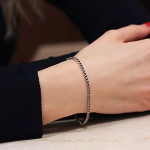 New Sparkling Moissanite Diamond Bracelet High Quality 14K White Gold Non-Fade Hip Hop Jewelry for <b>Men</b> and Women - Product Image 4