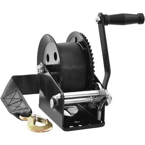 Manivela Manual para Remolque de Barco de Alta Resistencia con Capacidad de 1600 Libras, Correa de Poliéster de 33 Pies y Manivela Manual - Product Image 1