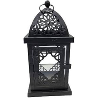 Lanterne à bougie marocaine en métal noir de qualité supérieure, écologique, pour Noël, à suspendre ou à poser, lampe de table intérieure/extérieure pour la maison