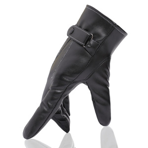 Gants de vélo en cuir jaune respirants avec doublure thermique en microfibre, longueur poignet, pour le cyclisme, les sports et l'usage quotidien au printemps - Product Image 4