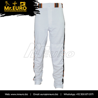 Pantalon de sport unisexe personnalisé en polyester blanc, avec rayures latérales, respirant, imprimé par sublimation, coupe ajustée, braguette zippée, poches antibactériennes