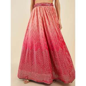 Pink <b>Sequins</b> <b>Art</b> Silk Festival Wear Lehenga Choli for Wedding Apparel - Product Image 3