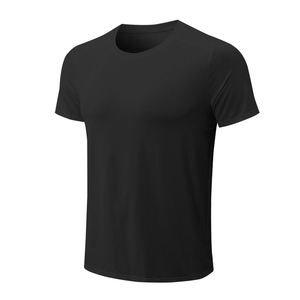 T-shirt à manches courtes col rond pour homme, couleur unie, évacuation de l'humidité, 100% coton respirant, coupe ajustée, imprimé numérique, toutes saisons - Product Image 3