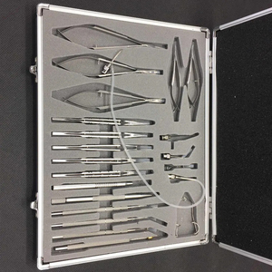 Juego de 21 Piezas de Instrumentos Quirúrgicos Oftálmicos Manuales para Microcirugía Ocular, Tijeras, Pinzas, Kit Reutilizable de Acero Inoxidable para Cirugía de Cataratas, con Certificación CE - Product Image 4