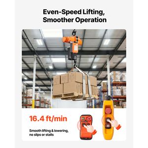 1100 Lbs Electric Chain <b>Hoist</b> 20 ft Lifting Height 120V Single Phase Overhead Crane 328 ft Wireless 15 ft Wired Remote for Farm - Product Image 3