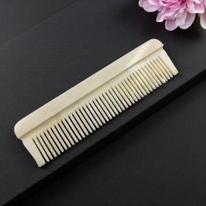 Peine de Hueso de Búfalo Blanco Vikingo Hecho a Mano y de Origen Ético, Peine de Hueso con Múltiples Cabujones Creativo para Cabello Humano Medieval - Product Image 5