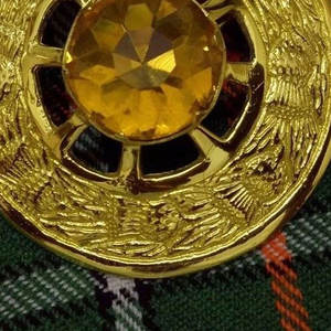 Broches celtiques écossaises OEM ODM à motif écossais, avec pierre jaune et finition dorée, 3 pouces, vente en gros 2026 - Product Image 5