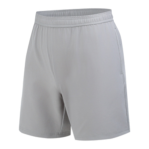 Men's <b>Black</b> 100% Cotton Solid Front Logo Quick Dry Elastic Waist Shorts with Pockets Casual Sport Style - Product Image 3
