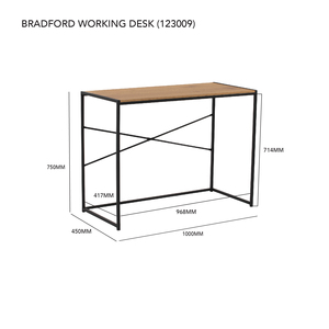 Contemporary Design Industrial <b>Working</b> <b>Desk</b> with Sturdy Metal Frame and Durable Melamine Surface for Home Office - Product Image 5