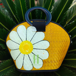 Hand Painted <b>Bag</b> Boho <b>Straw</b> Handbag Woven Seagrass <b>Bag</b> <b>Summer</b> Beach <b>Bag</b> From HNH Craft Vietnam - Product Image 4