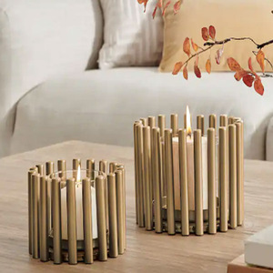Faroles Metálicos Navideños con Recortes de Ciervos y Árboles, Portavelas Votivas, Recortes Metálicos de Ciervos y Bosque para Velas Votivas - Product Image 4