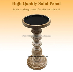 <b>Set</b> of 2 Custom Mango Wood Tea Light Holders Best Quality Table Top Decorative <b>Lanterns</b> & Jars for Christmas - Product Image 2