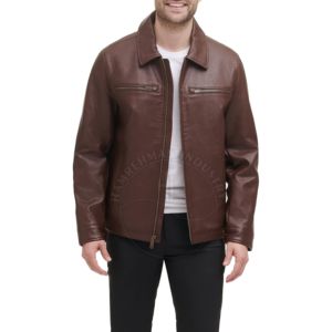 Chaqueta de Cuero para Hombre de Talla Grande, Material de Calidad, Colección de Invierno, Chaqueta de Cuero Puro, Cálida - Product Image 1