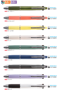 Stylo multifonction Uni Jetstream 4&1, 4 couleurs, pointe bille 0,5 mm et crayon mécanique 0,5 mm, encre fluide, ergonomique (MSXE5-1000-05) - Product Image 6