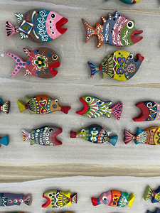 Adornos de Madera Hechos a Mano con Forma de Criaturas Marinas, Coloridos Peces y Estrellas de Mar, Decoración para Colgar en la Pared, Artesanías Decorativas, Venta al Por Mayor OEM - Product Image 5