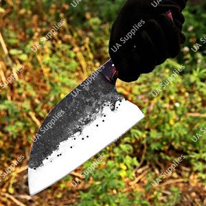 Couteau à découper la viande/légumes de qualité industrielle, forgé à la main, de type serbe, lame en acier inoxydable, manche ergonomique - Product Image 6