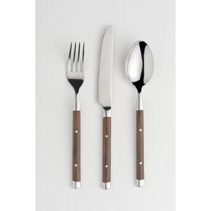 Services de couverts en acier inoxydable avec manches en bois, style japonais, dernières nouveautés pour restaurants et événements - Product Image 6