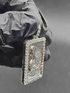 จี้ปลาคาร์ฟเงินแท้ 925 ประดับเพชรโมอิสซาไนต์ VVS แบบ Iced Out เครื่องประดับฮิปฮอป จี้วงกลมสั่งทำพิเศษสำหรับเป็นของขวัญ - Product Image 4