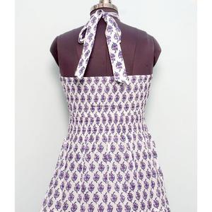 เดรสยาวปานกลางพิมพ์ลายดอกไม้หลากสี แขนยาว ผ้าฝ้าย แฟชั่นสำหรับงานปาร์ตี้ สไตล์ตะวันตก ชุดเดรสชิ้นเดียวสำหรับผู้หญิง - Product Image 6