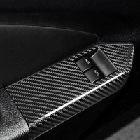 Garniture de panneau de commande de lève-vitre en fibre de carbone tissée brillante pour Mustang 2009-2014, accessoire d'amélioration intérieure sport