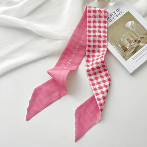 Pañuelo de satén de seda para mujer, banda para el pelo, pañuelo para el cuello, cinta para asa de bolso, accesorios para el cabello - Product Image 4