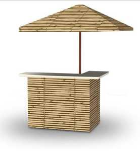 Bamboo Beach <b>Bar</b> Counter Furniture-Water Resistant Eco-Friendly Foldable Multi-Functional Commercial Use Wood Material - Product Image 4