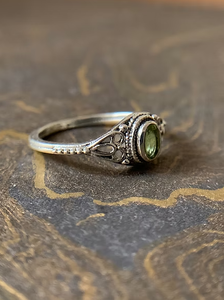 <b>Dainty</b> Peridot Gemstone Statement <b>Ring</b> 925 Sterling Silver Handmade Filigree Boho Jewelry For Every Occasions - Product Image 4