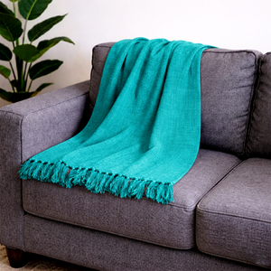 Manta Ligera de Algodón, Color Sólido, Suave y Transpirable, Cubrecama, Manta para Sofá, Hecha a Mano, Decoración para el Hogar, Tejido Natural - Product Image 3