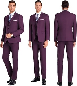 Men athletic fit <b>pant</b> coat suit stretch fabric modern business wear - Product Image 5
