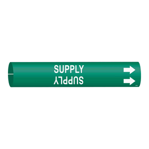 Marqueur de tuyau Brady Snap-On résistant à la chaleur et aux produits chimiques, signalisation industrielle pour tuyauterie - Product Image 3