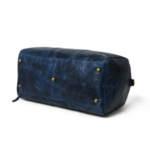 Customized Large Genuine Leather Travel Weekender <b>Overnight</b> Duffel <b>Bag</b> with shoe compartment Luggage <b>Bags</b> for Men - Product Image 3