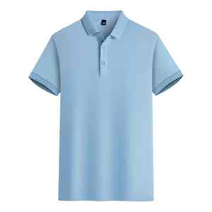 Camiseta Polo Casual para Hombre, Nueva, Venta al por Mayor, Estilo Informal, Cuello en V, con Botones, Combinación de Colores, Tops para Hombre - Product Image 4