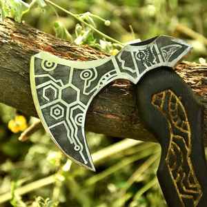 Hacha Vikinga Decorativa de Grado Industrial Forjada a Mano al por Mayor, Cabeza de Hacha Vikinga Hecha a Mano de Grado Industrial, Regalos Artesanales - Product Image 4