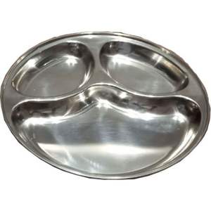 Assiettes de service en acier inoxydable, assiettes à compartiments, assiettes à repas, plateau à thali indien, plateau à dosa - Product Image 2