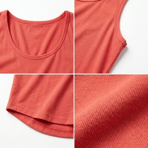 Débardeur sans manches coupe ample, col rond, ourlet incurvé, en coton doux, léger et respirant, pour le jogging, fabrication OEM personnalisée, vente en gros - Product Image 5