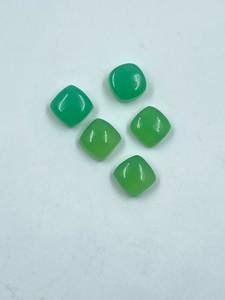 Pierre précieuse Chryoprase naturelle en forme de coussin, 5 pièces, 6,18 carats, 6x6MM, pour la fabrication de bijoux - Product Image 4