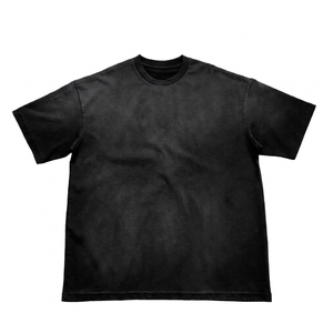 Camiseta de Manga Corta para Hombre, Cuello Redondo, Color Azul Marino Sólido, 100% Algodón, Talla Grande, Estilo Vintage, Ecológica, Informal, Tejido de Punto Jersey, Diseño Liso - Product Image 2
