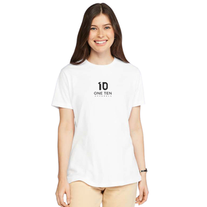 Camiseta Blanca de Verano para Mujer, Suave, Informal, de Manga Corta, Cuello Redondo, Transpirable, Cómoda, Básica para Uso Diario, con Logotipo Personalizado - Product Image 1