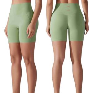 Custom Sport Running Gym Short Workout Biker Shorts Cintura alta Levantamiento de glúteos Plus Size Seamless Women Yoga Shorts - Product Image 1