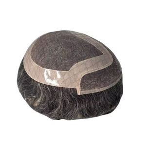 Perruque pour homme la plus vendue, en cheveux Remy, avec dentelle frontale mono et dentelle HD transparente, Toupee Taz Hair Bangladesh, perruques en cheveux humains de haute qualité - Product Image 5