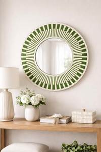 Bone Inlay <b>Mirror</b> Frame Stylish Hand Crafted Bone & Mother of Pearl Inlay <b>Mirror</b> Frame for Home Hotel Restaurant Decoration - Product Image 4